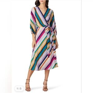 Great Jones Striped Wrap Dress, Size: XS